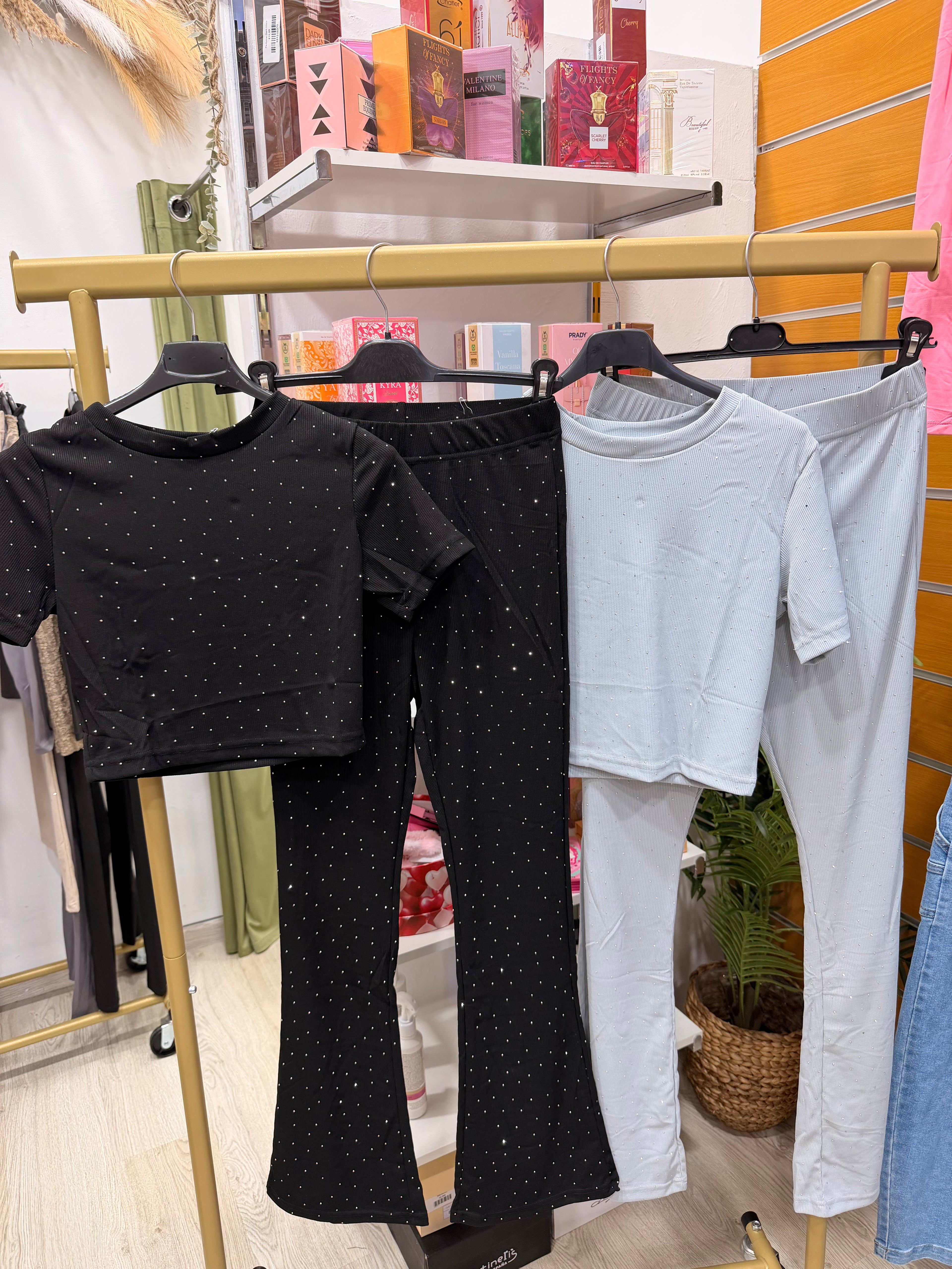 Conjunto canalé brillo